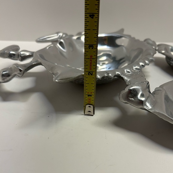 Wilton Armetale Sea Life Coastal Crab Chip/Dip Crab/ Shrimp  Metal Serving Tray - Picture 14 of 15